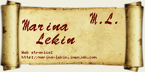 Marina Lekin vizit kartica